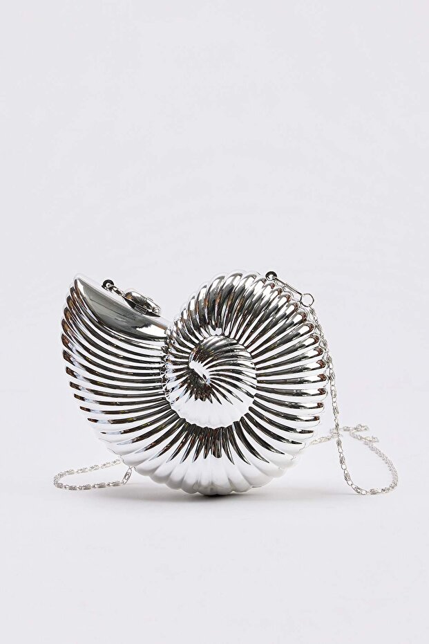 Gümüş Mini Boy Kadın Clutch Çanta TAKSS26PY00003 - 1