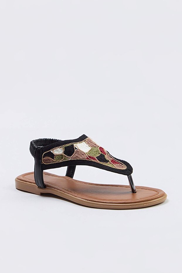 Siyah Kadın Sandalet TAKSS26SD00012 - 2
