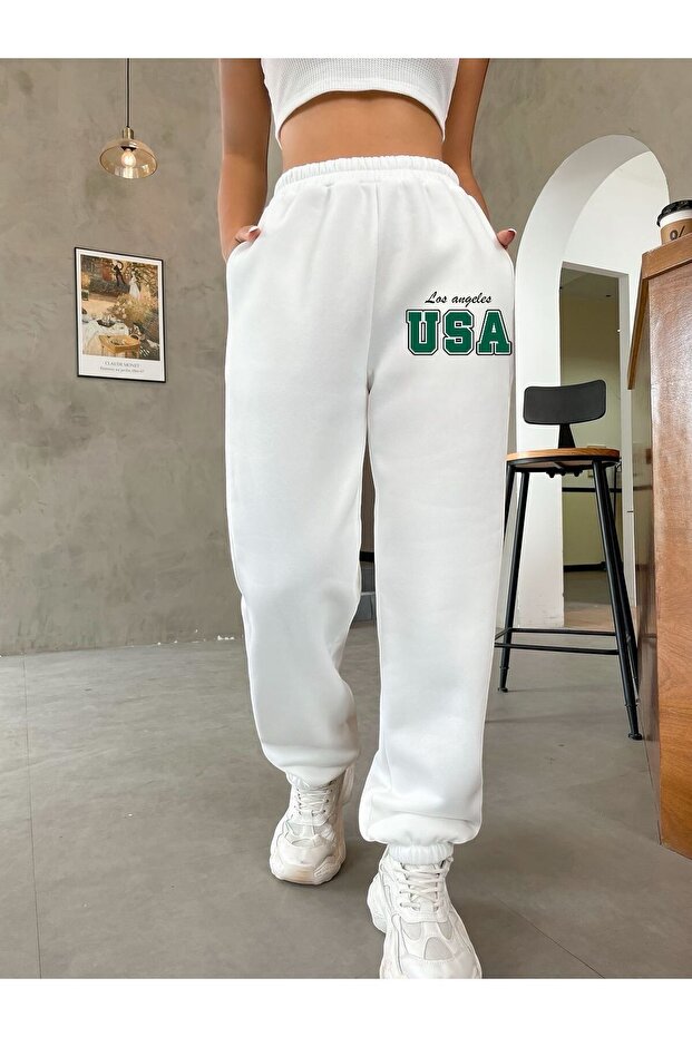 LOS ANGELES PRINTED TRACKSUIT BOTTOM