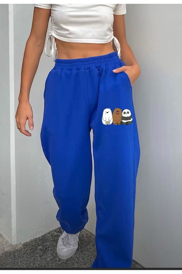 PANDA PRINTED TRACKSUIT PANTS