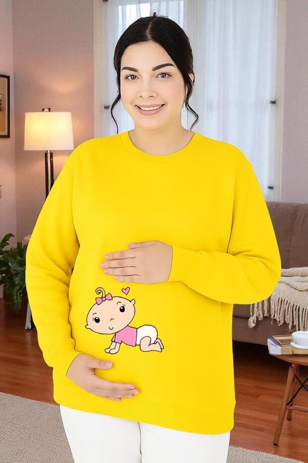 Printed Maternity Sweatshirt