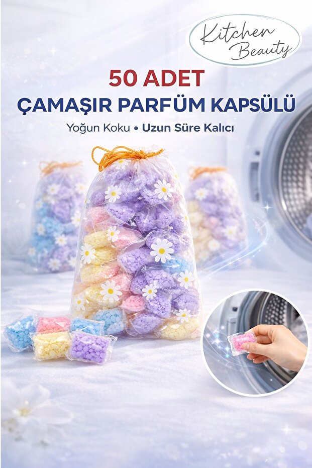 Kitchen Beauty 50 adet Çamaşır Kokusu Ve Parfümü Boncuk Taze Temiz Harika Kokulu Giysi Dolap Kokusu Anti Statik