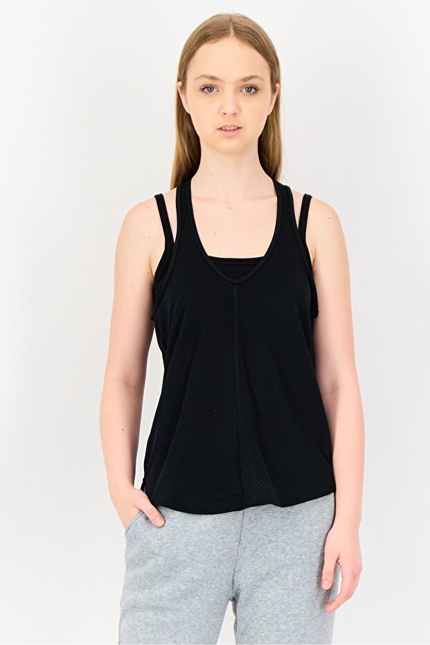 Women Dri-Fit One Breathe Brand Logo Sleeveless Training Tank Top, Black