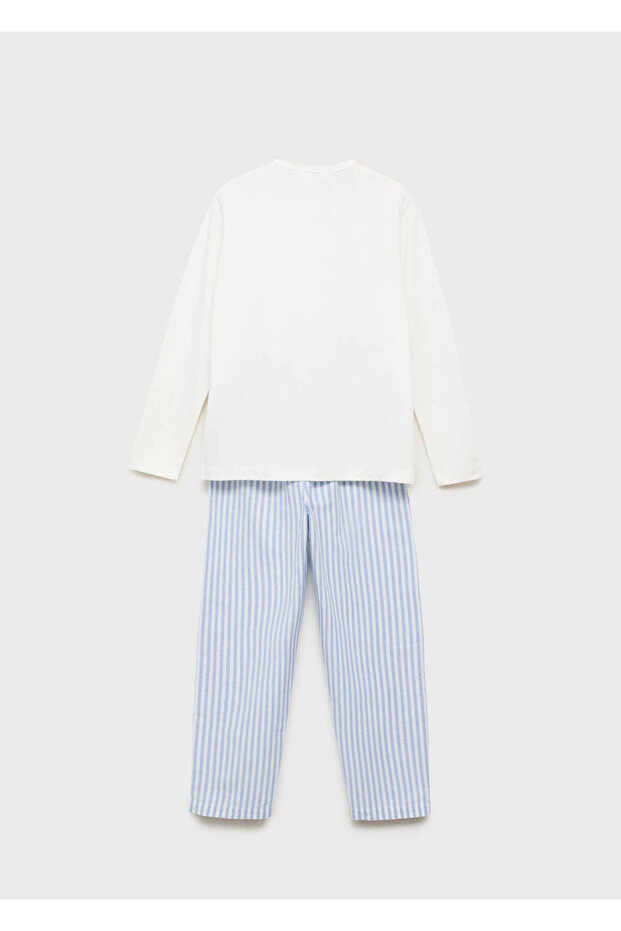 Gestreiftes langes Pyjama-Set - 2