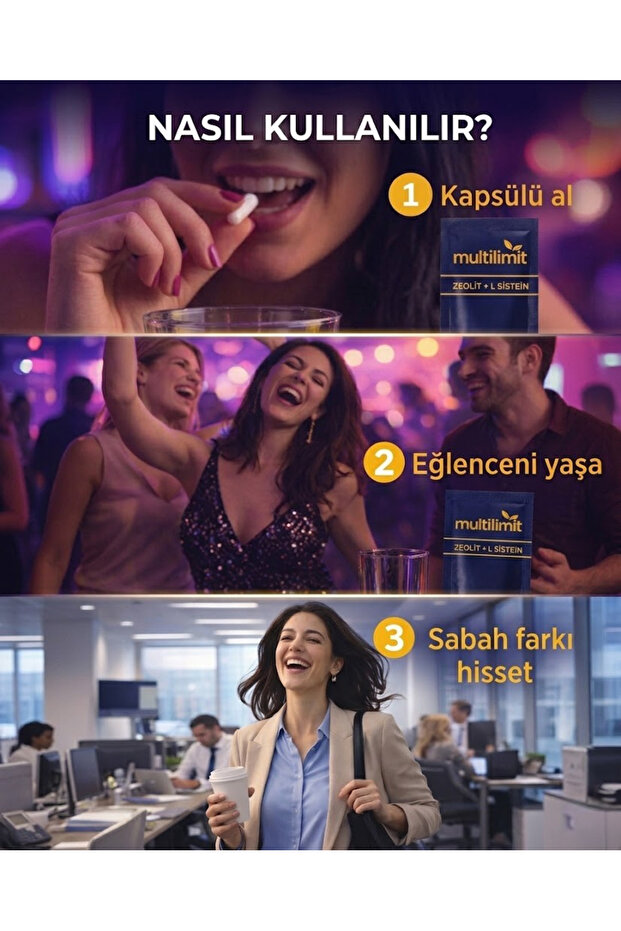Alkol Sonrası Akşamdan Kalma Hangover Desteği Sağlayan Gıda Takviyesi - 4