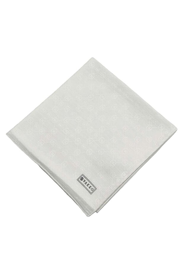 Cotton Silk Scarf - New Hologram - Pearl White