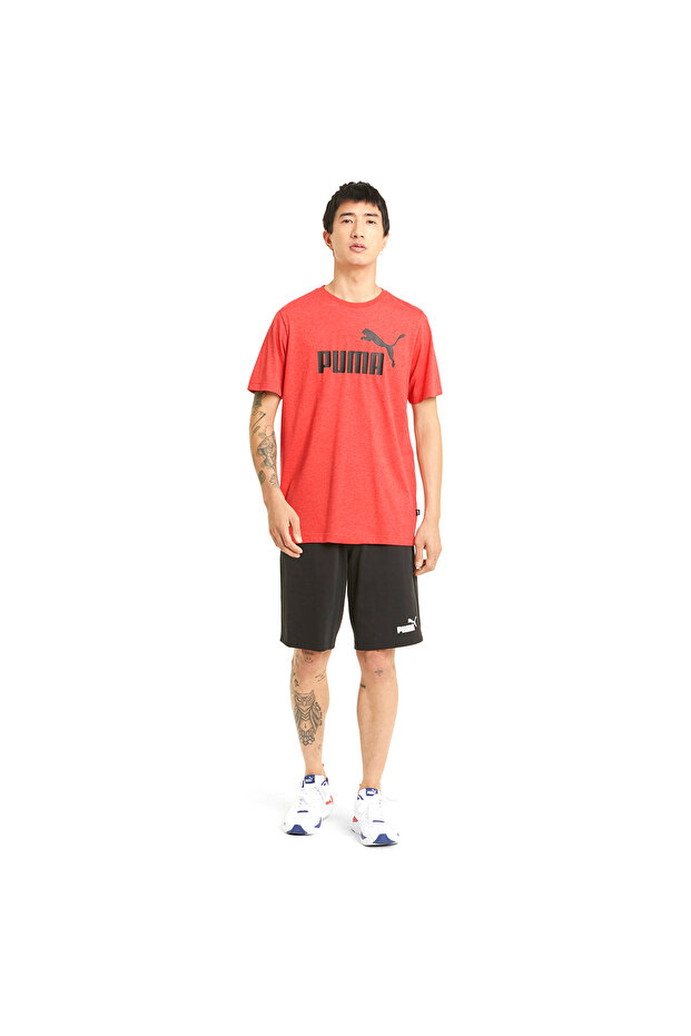 Essential Heather Tee Erkek Kırmızı Günlük Stil Tişört 58673611 - 3