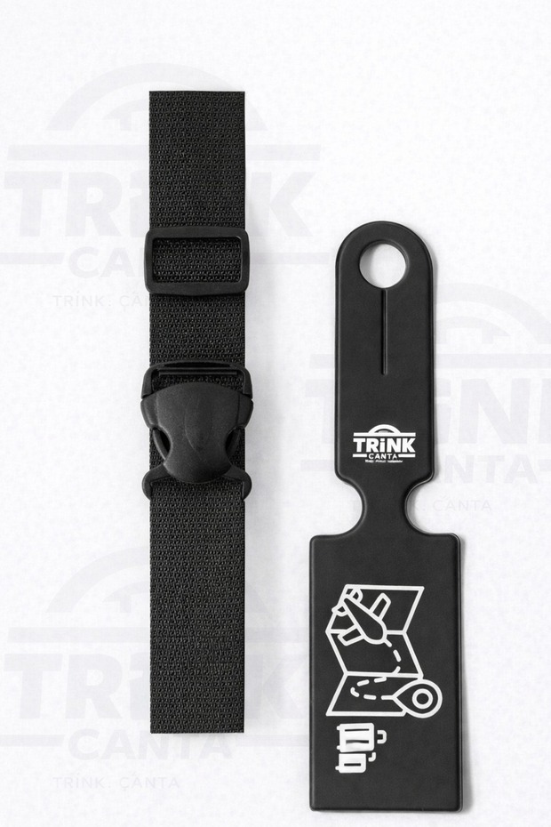 Luggage Belt and Luggage Tag * 1 Piece * Black