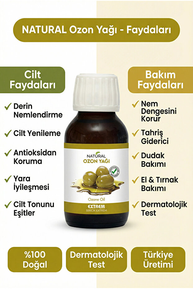 %100 SAF OKSİJEN ZENGİNİ OZON YAĞ | Saç ve saç derisi , Yüz ve cilt bakım leke tedavilerinde - 3