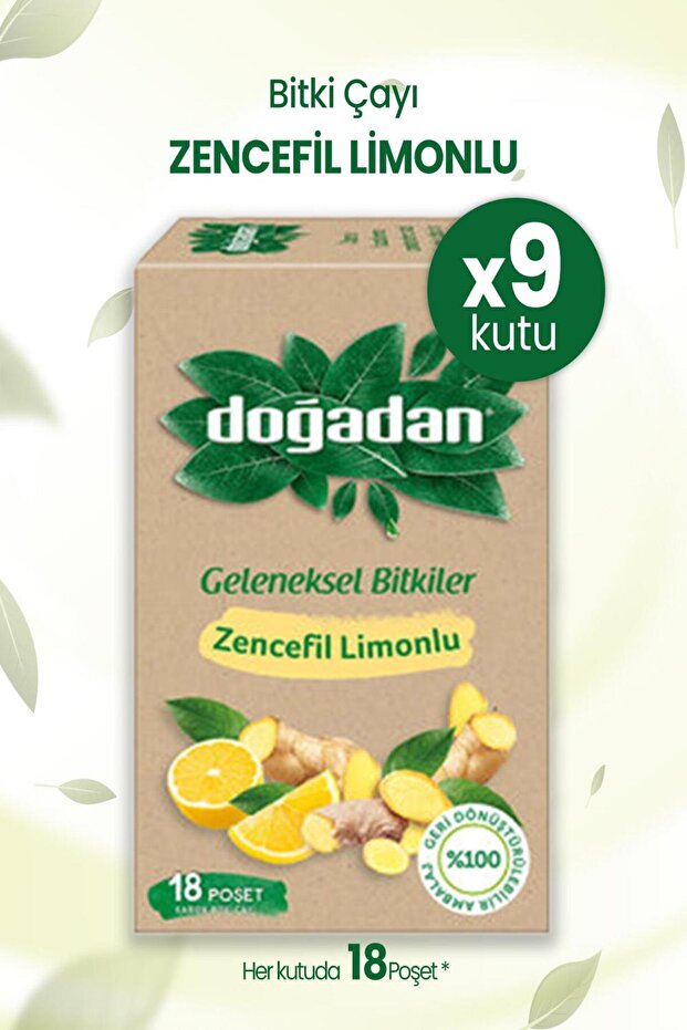 Ginger Lemon Herbal Tea 18 X 9 Pieces
