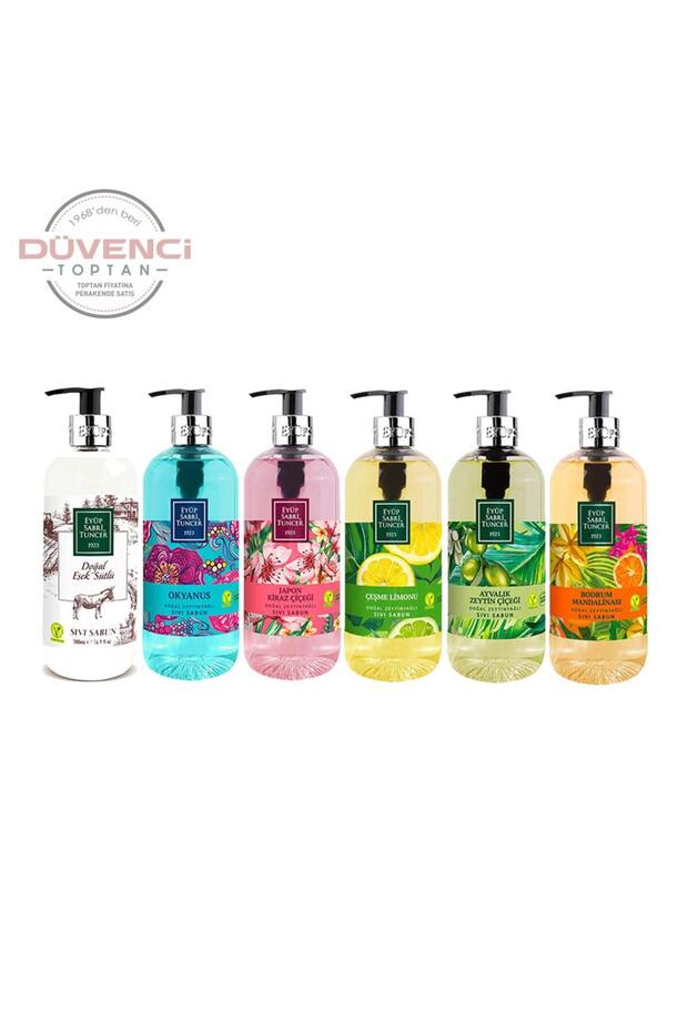 Liquid Soap Set Ayvalık + Fountain + Japanese + Ocean + Tangerine + Donkey Milk 500 ml