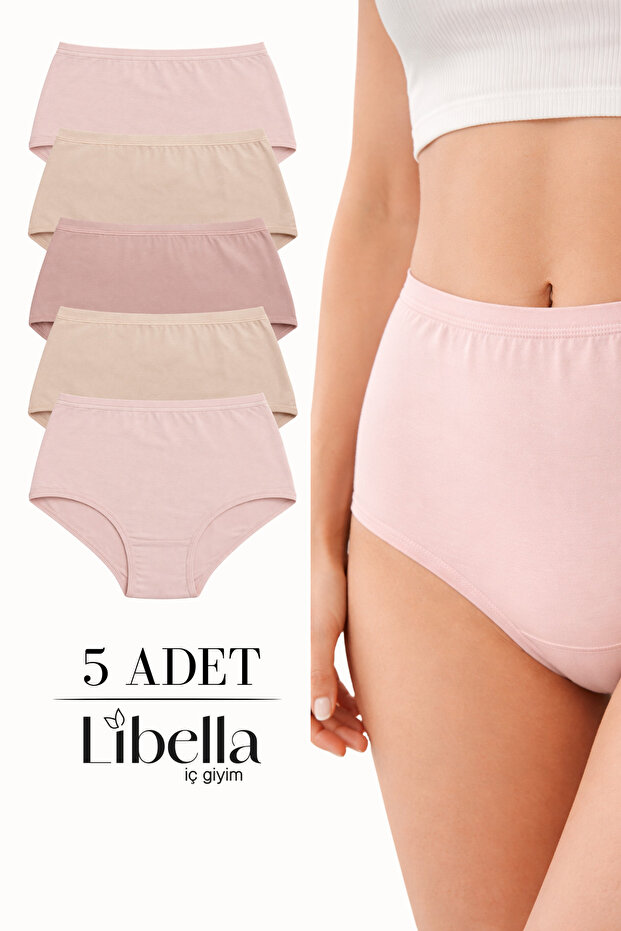 Women's 5-Pack Lycra Extra High Waist Panties Pastel Color