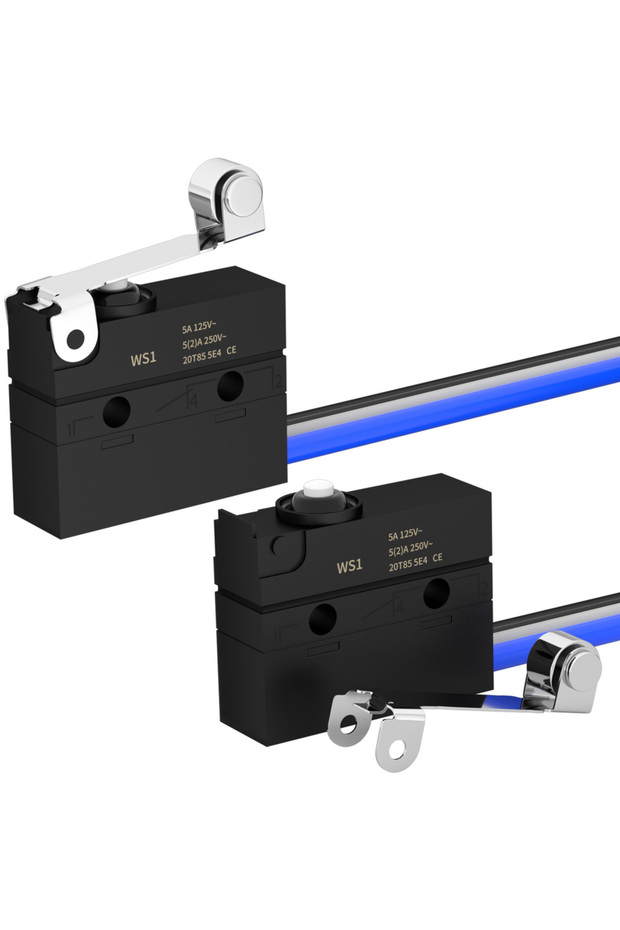 Roller Lever 2PCS Micro Limit Switch with Roller Lever 6A 12V DC Waterproof Sealed Lever Microswitch