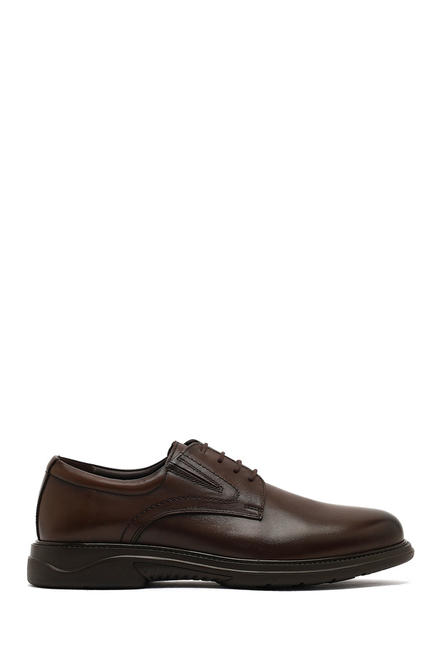Men's Brown Leather Casual Shoes 25Wfd678218