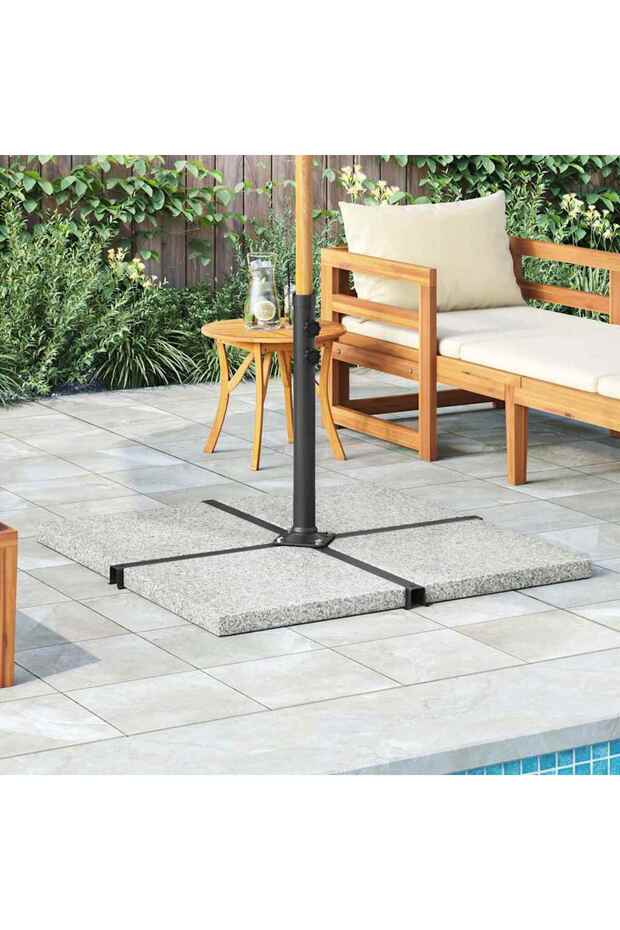 Umbrella Weight Plate Granite 25 kg Square Grey