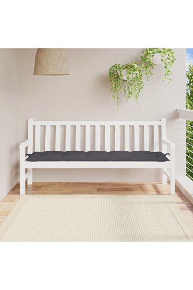 Garden Bench Cushion Anthracite 180x50x7 cm Oxford Fabric