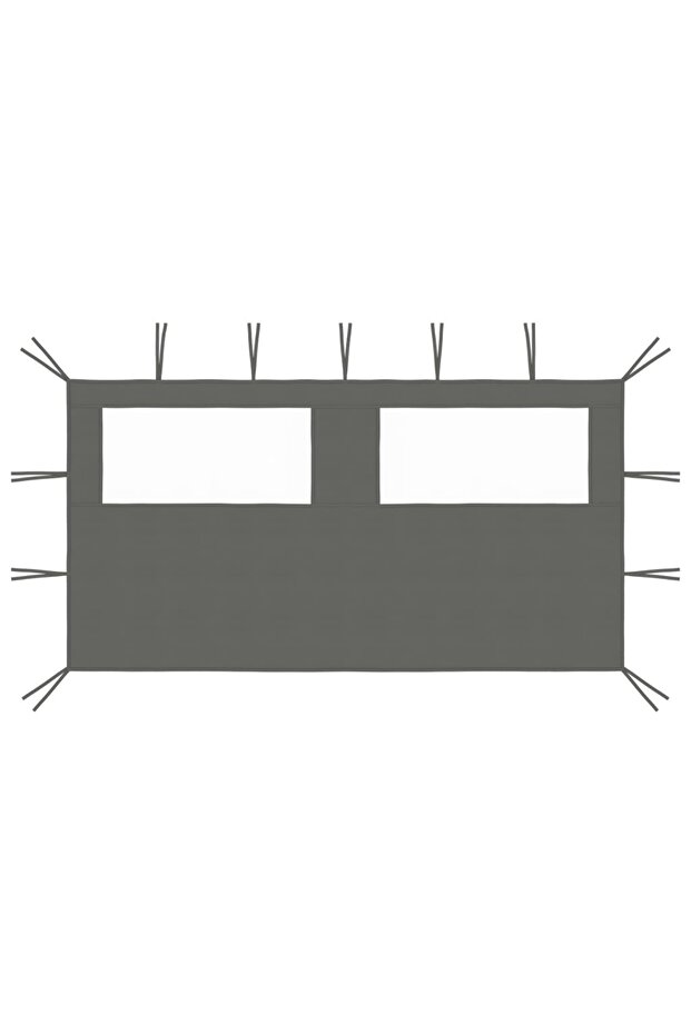 Gazebo Sidewall with Windows 4x2 m Anthracite