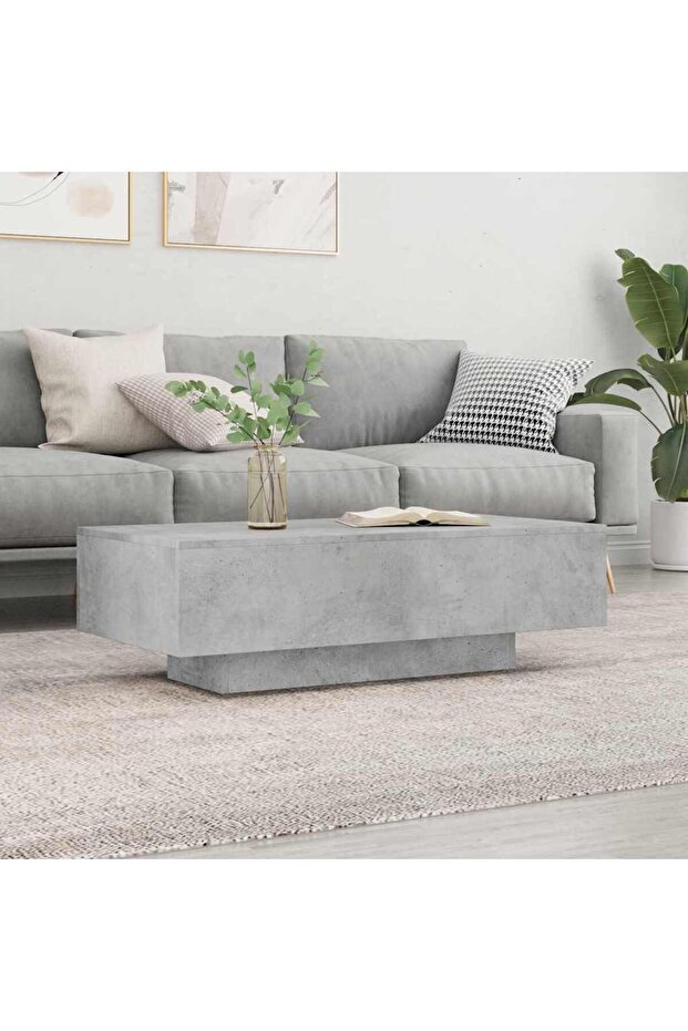Coffee Table Concrete Grey 100x49.5x31 cm Engineered Wood