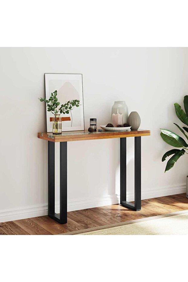Console Table Teak 100x35x75 cm - 1
