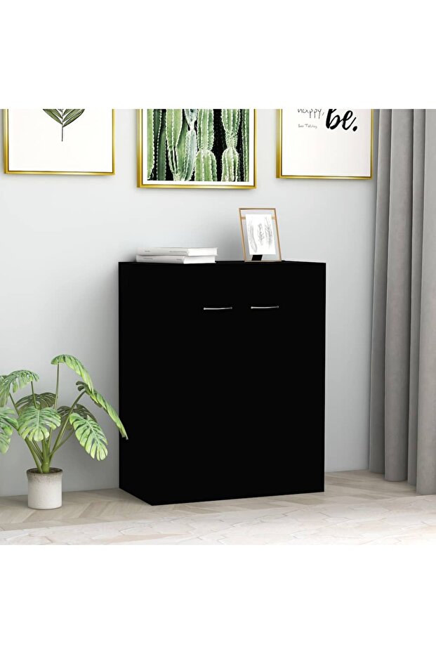Sideboard Black 60x30x75 cm Engineered Wood