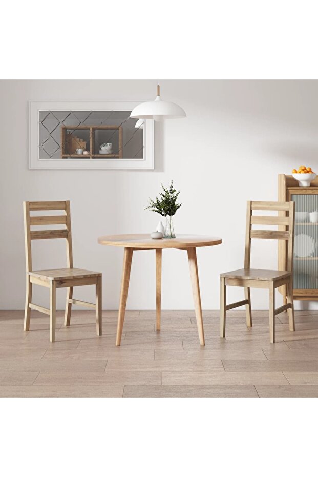 Dining Chairs 2 pcs Solid Acacia Wood