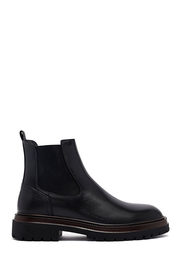 Men's Black Leather Chelsea Boots 25Wfd640218