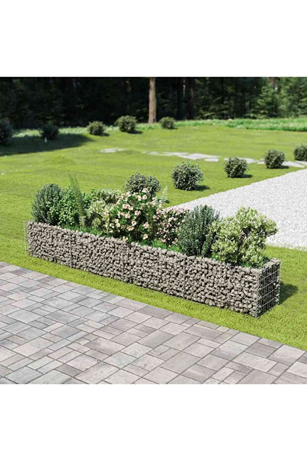Gabion Raised Bed Galvanised Steel 360x50x50 cm