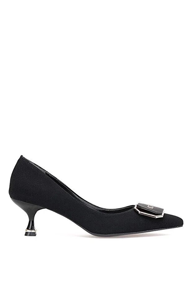 Vollex Short Thin Heeled Buckled Stylish Women's Shoes