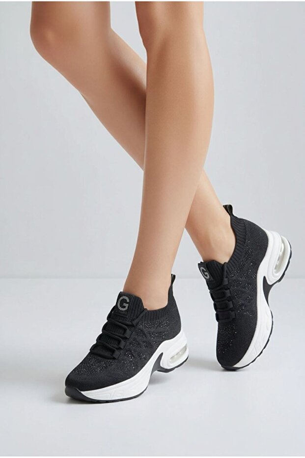 26Y300-4 Stylish Stone Women's Sneakers with Hidden Padding