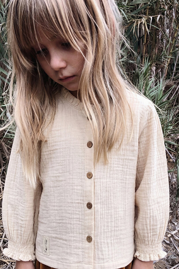 Organic Muslin Shirt 2-10 Years Natural
