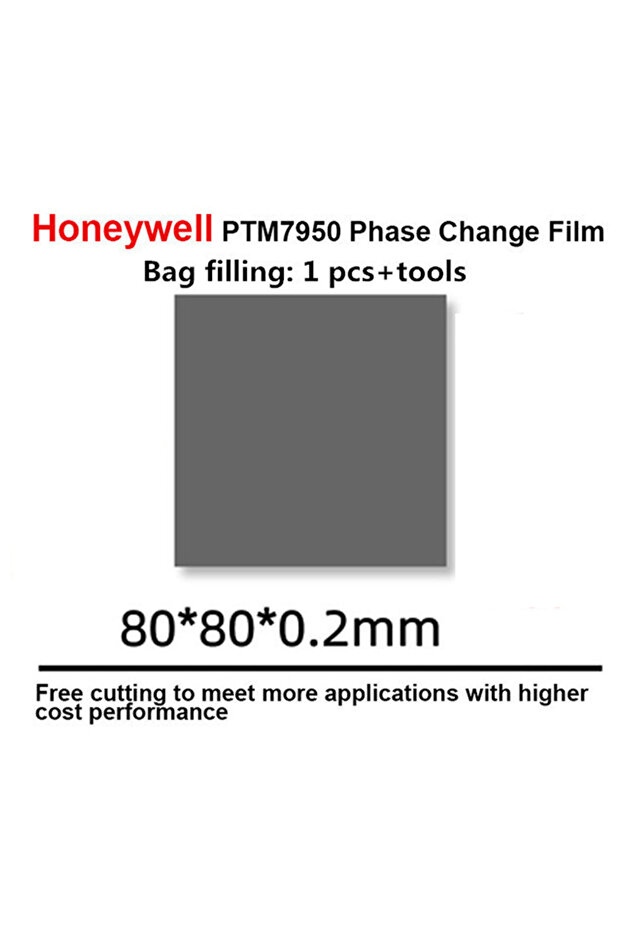 وسادة حرارية Honeywell PTM7950 متغيرة الطور لبطاقة الرسومات ووحدة المعالجة المركزية للكمبيوتر المحمول Cooli 0.2 80X80X0.2 مم