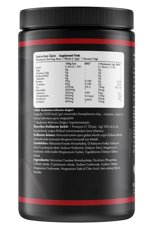 Creatine Monohydrate 303 Gr ( Aromasız ) - 2