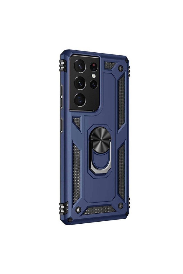 Samsung Galaxy S21 Ultra Ring Tank Case Navy Blue