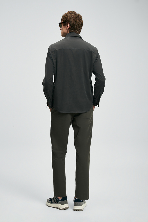 Lord Erkek Basic Gömlek Regular Fit Haki - 6