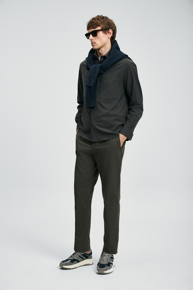 Lord Erkek Basic Gömlek Regular Fit Haki - 3