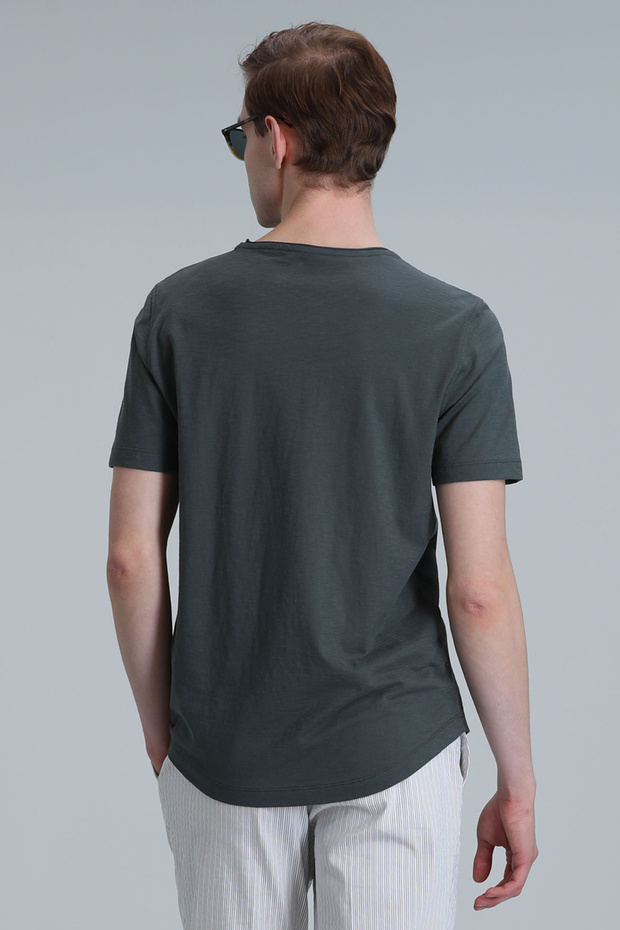 Junya Erkek Basic Tişört Yeşil - 6