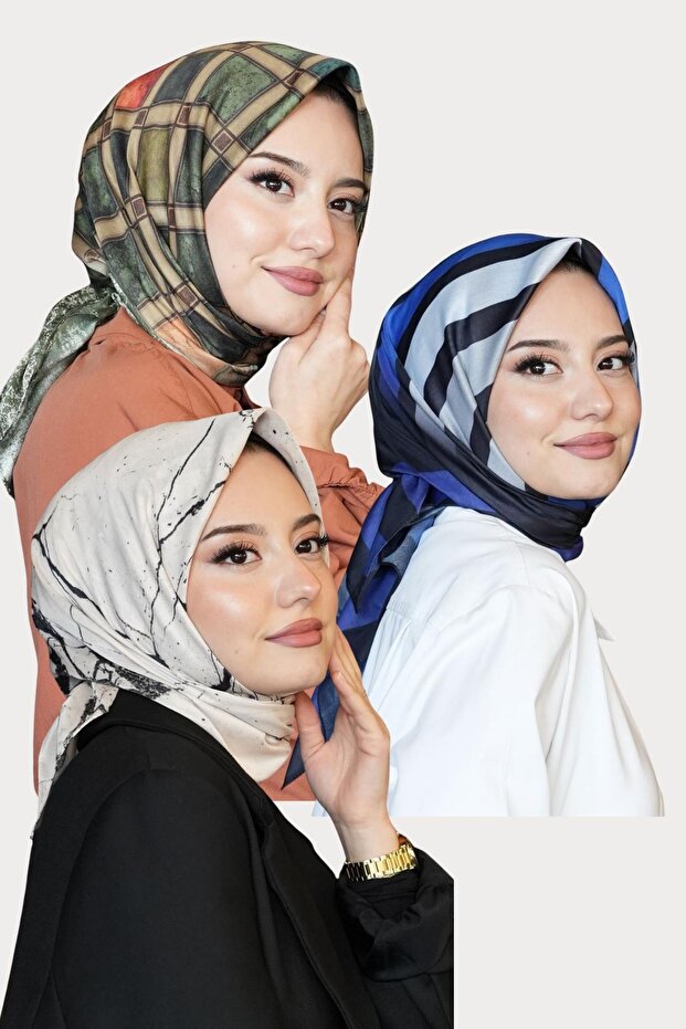 وشاح من القطن الناعم بنمط رخامي، مخطط، ونمط هندسي، اشترِ 3 واحصل على 2