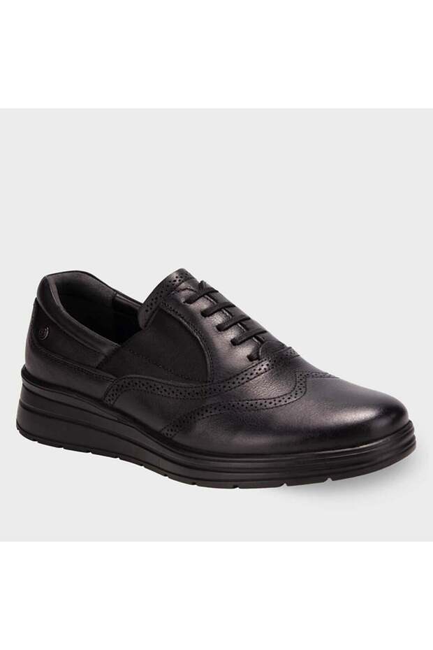21321-H Carla Black Women's Genuine Leather Shoes