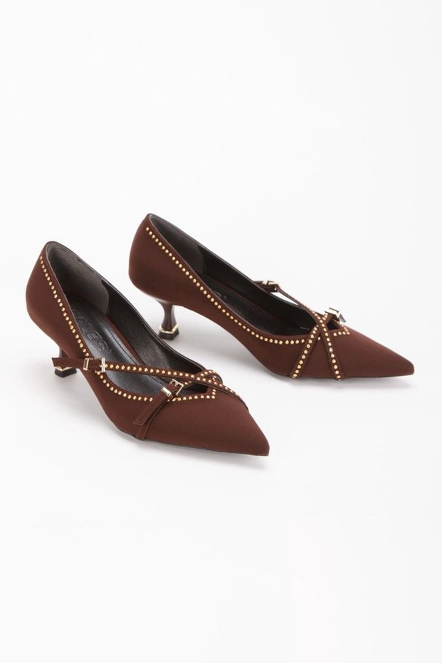 Vollex Staple Detailed Women's Stylish Heeled Shoes