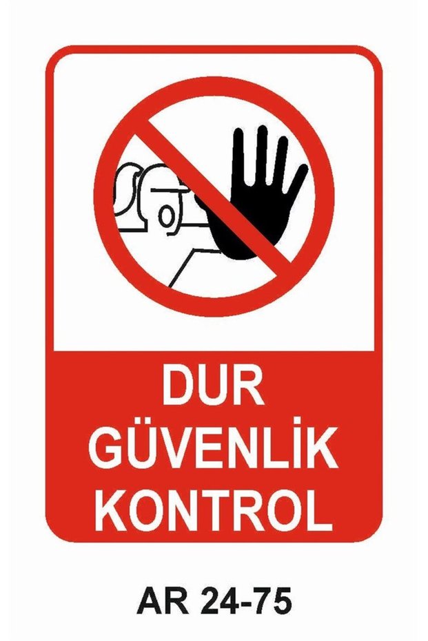 Stop Safety Control Women Figure Work Safety Warning Sign 1 Piece Pvc 21 X 29cm