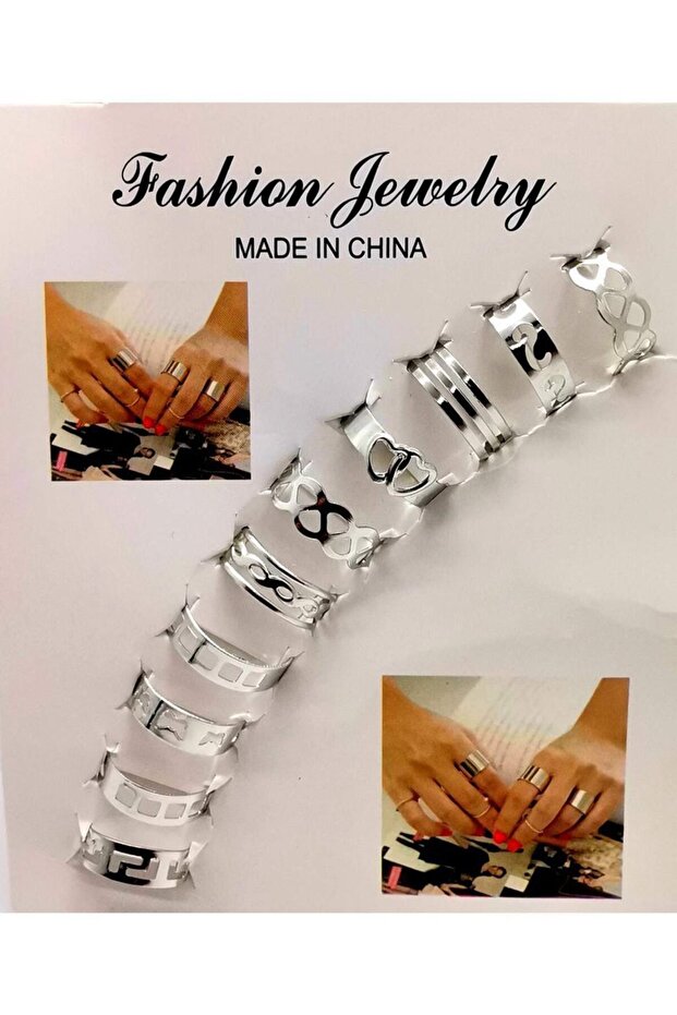 Silver Joint Ring Set - Adjustable Color