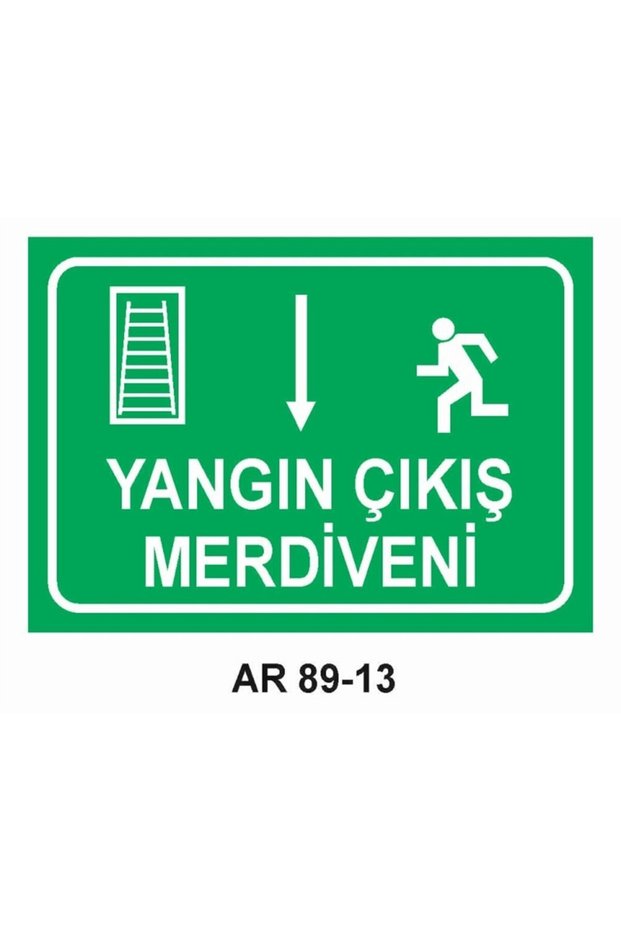 Fire Exit Stairs Work Safety Warning Sign 1 Pcs Pvc 21 X 29cm