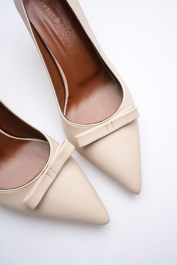 Maya Women's Beige Heeled Shoes