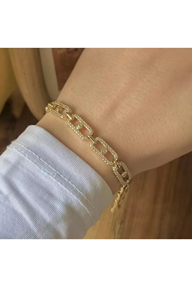 سوار كريستال ذهبي فاخر VIP