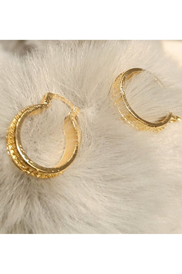 Gold Flashy Clip Earrings