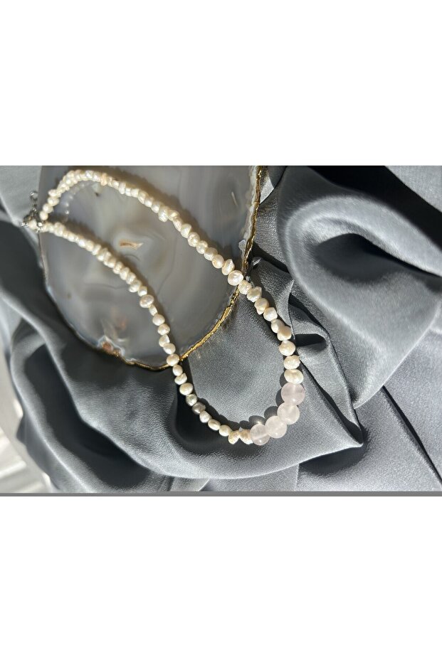 Pearl - Pink Quartz Necklace