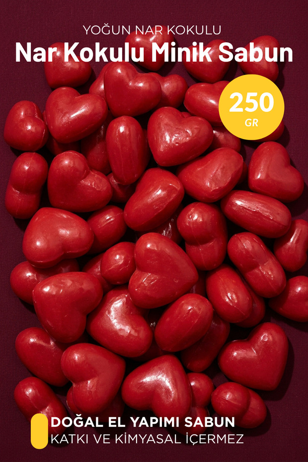 Mini Heart. Decorative Pomegranate Scented Soap 250 Gr.