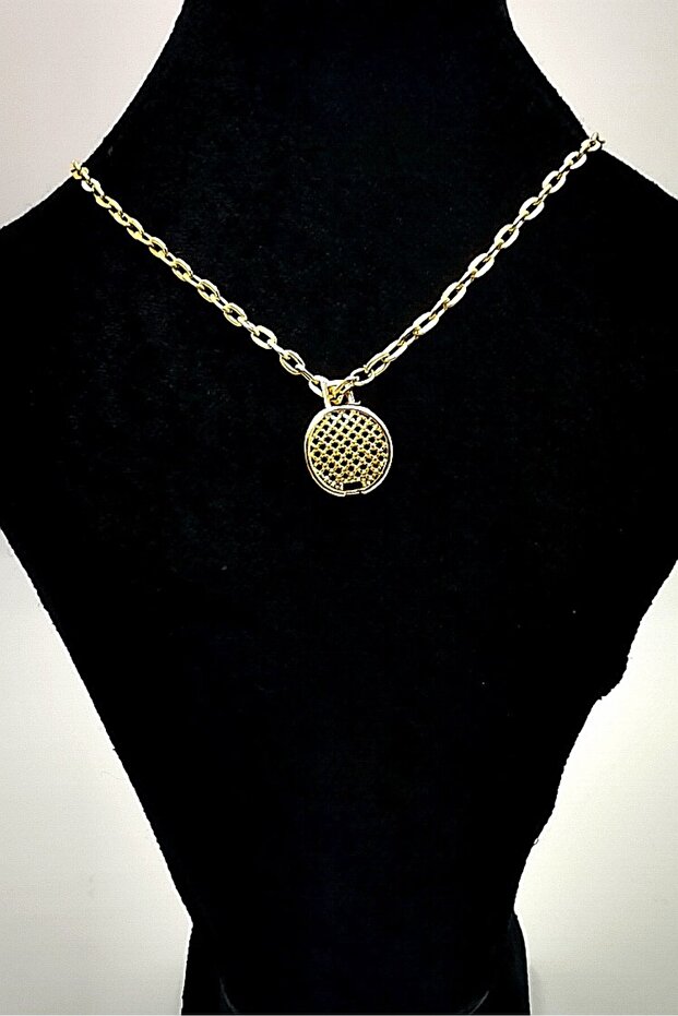 Gold Color Chain Figured Anti-Tarnish Special Design Necklace