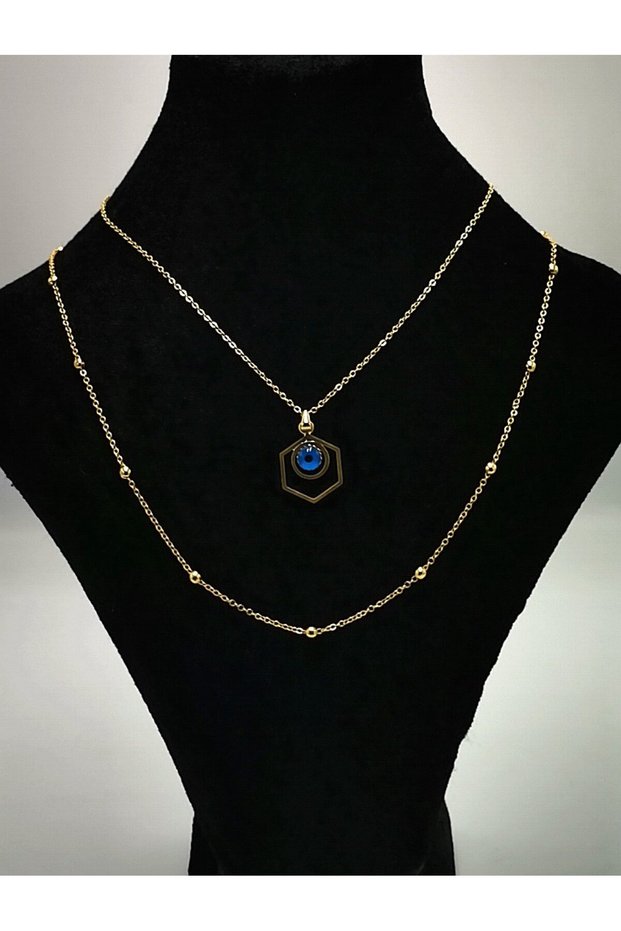 Luxury Non-Tarnish Necklace with Gold-Color Chain Figure