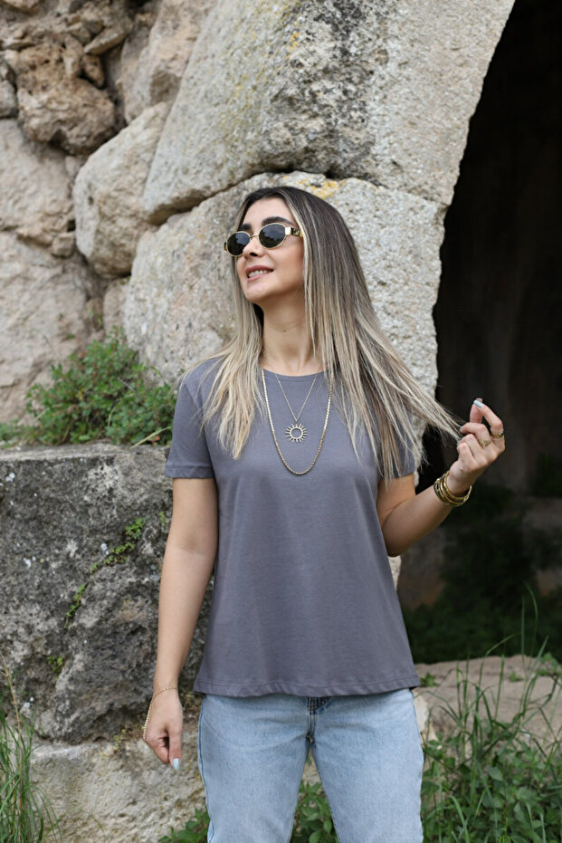 Smoked Oval Basic Crew Neck - 2